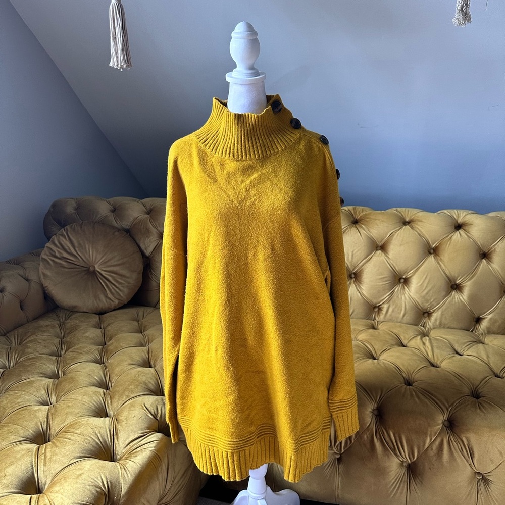 Anthropologie Mustard Yellow Sweater